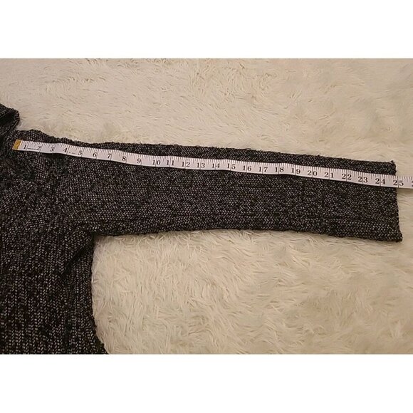 d.e.t.a.i.l.s. INTL Womens Pea Coat Medium Lined Hooded Button Up Black White - Picture 6 of 9